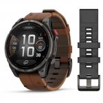 Garmin Fenix 8 Pro 47mm AMOLED Sapphire Carbon Grey DLC Titanium с Chestnut кожена каишка