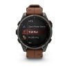 Garmin Fenix 8 Pro 47mm AMOLED Sapphire Carbon Grey DLC Titanium с Chestnut кожена каишка 8