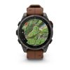 Garmin Fenix 8 Pro 47mm AMOLED Sapphire Carbon Grey DLC Titanium с Chestnut кожена каишка 4