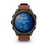 Garmin Fenix 8 Pro 47mm AMOLED Sapphire Carbon Grey DLC Titanium с Chestnut кожена каишка 9