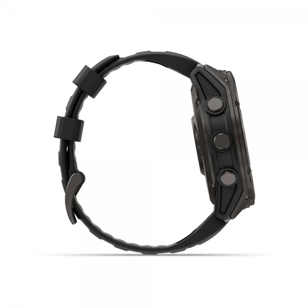 GARMIN FENIX 8 PRO 51MM AMOLED SAPPHIRE CARBON GRAY DLC TITANIUM С BLACK/PEBBLE GRAY СИЛИКОНОВА КАИШКА 11