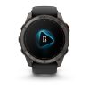 Garmin Fenix 8 Pro 51mm AMOLED Sapphire Carbon Gray DLC Titanium с Black/Pebble Gray силиконова каишка 5