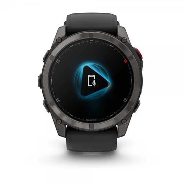GARMIN FENIX 8 PRO 51MM AMOLED SAPPHIRE CARBON GRAY DLC TITANIUM С BLACK/PEBBLE GRAY СИЛИКОНОВА КАИШКА 5