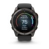 Garmin Fenix 8 Pro 51mm AMOLED Sapphire Carbon Gray DLC Titanium с Black/Pebble Gray силиконова каишка 6