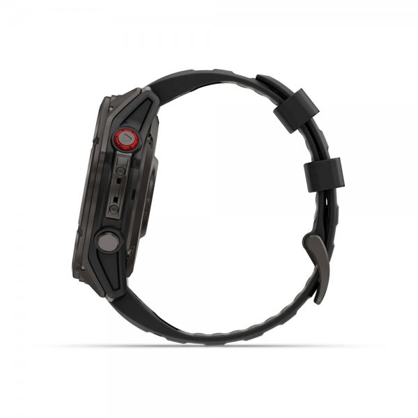 GARMIN FENIX 8 PRO 51MM AMOLED SAPPHIRE CARBON GRAY DLC TITANIUM С BLACK/PEBBLE GRAY СИЛИКОНОВА КАИШКА 10