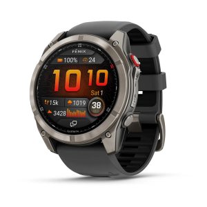 Garmin Fenix 8 Pro 51mm AMOLED Sapphire Titanium с Graphite/Black силиконова каишка