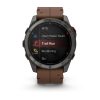 Garmin Fenix 8 Pro 51mm AMOLED Sapphire Carbon Grey DLC Titanium с Chestnut кожена каишка 4