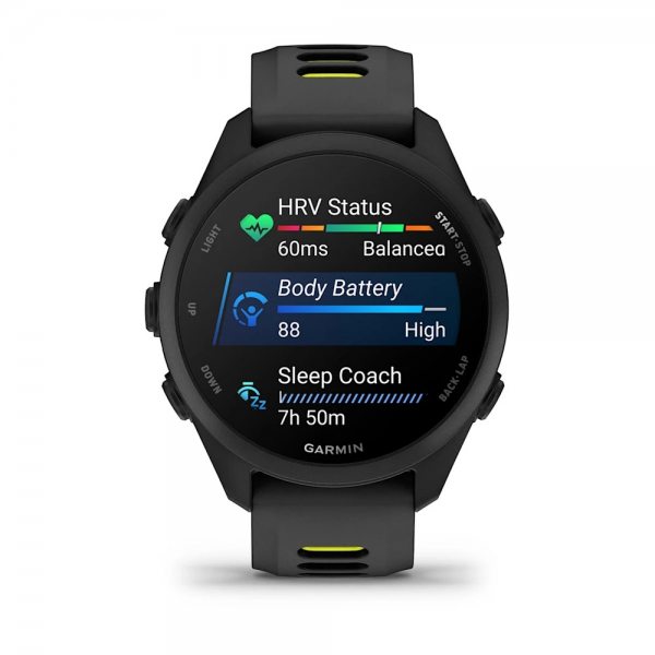 GARMIN FORERUNNER 170 BLACK С BLACK/AMP YELLOW КАИШКА 3