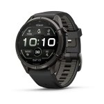 Garmin Fenix 9 Pro inReach 43mm Carbon Gray DLC Titanium с Black/Pebble Grey силиконова каишка