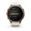 Garmin Fenix 9 Pro inReach 43mm Autumn Gold Titanium с Cream/French Grey силиконова каишка 3