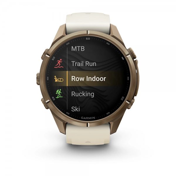 GARMIN FENIX 9 PRO INREACH 43MM AUTUMN GOLD TITANIUM С CREAM/FRENCH GREY СИЛИКОНОВА КАИШКА 3