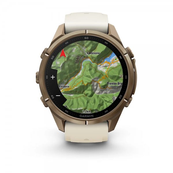 GARMIN FENIX 9 PRO INREACH 43MM AUTUMN GOLD TITANIUM С CREAM/FRENCH GREY СИЛИКОНОВА КАИШКА 4