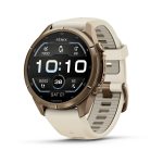 Garmin Fenix 9 Pro 43mm Autumn Gold Titanium с Cream/French Gray силиконова каишка