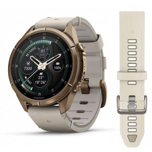 Garmin Fenix 9 Pro inReach 43mm Autumn Gold Titanium с Bone кожена каишка