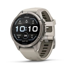 Garmin Fenix 9 Pro 43mm Titanium с Fog Grey/Dark Sandstone силиконова каишка