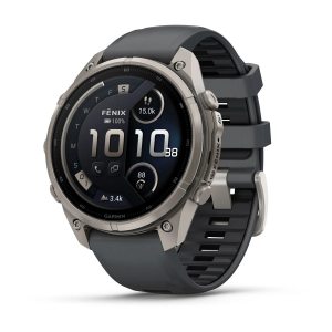 Garmin Fenix 9 Pro inReach 47mm Titanium с Graphite/Black силиконова каишка 