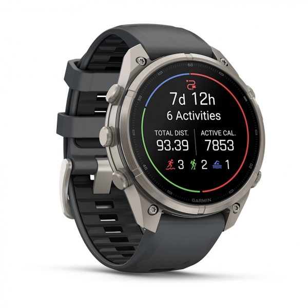 GARMIN FENIX 9 PRO 47MM TITANIUM С GRAPHITE/BLACK СИЛИКОНОВА КАИШКА 2