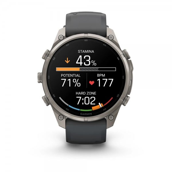 GARMIN FENIX 9 PRO 47MM TITANIUM С GRAPHITE/BLACK СИЛИКОНОВА КАИШКА 1