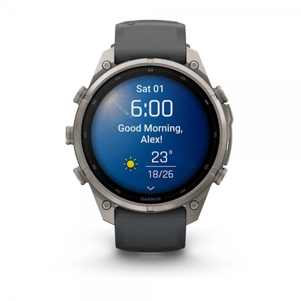 GARMIN FENIX 9 PRO 47MM TITANIUM С GRAPHITE/BLACK СИЛИКОНОВА КАИШКА 4