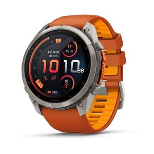 Garmin Fenix 9 Pro inReach 51mm Titanium с Autumn Orange/Spark Orange силиконова каишка