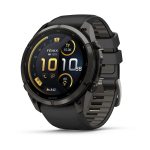 Garmin Fenix 9 Pro inReach 51mm Carbon Gray DLC Titanium с Black/Pebble Grey силиконова каишка