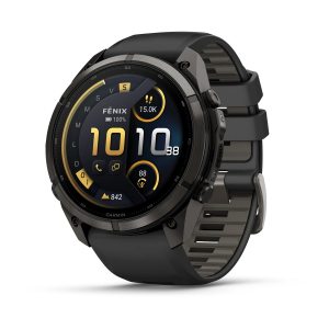 Garmin Fenix 9 Pro inReach 51mm Carbon Gray DLC Titanium с Black/Pebble Grey силиконова каишка