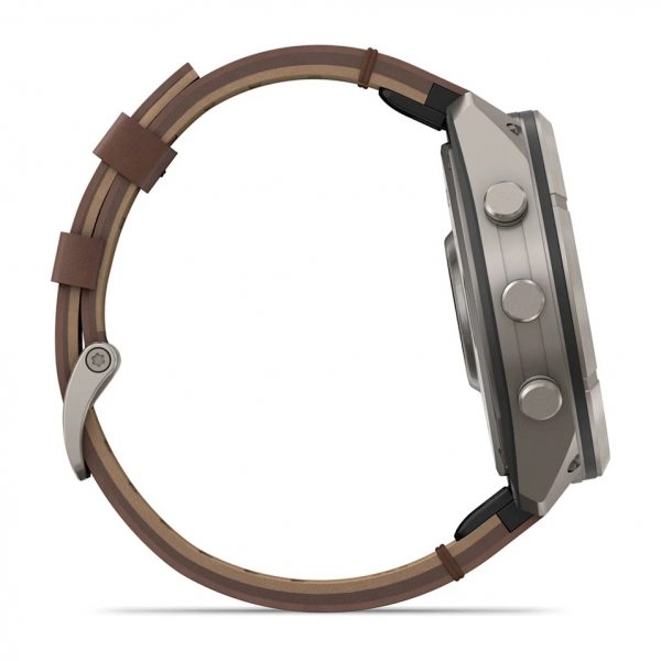 GARMIN FENIX 9 PRO INREACH 51MM TITANIUM С WALNUT КОЖЕНА КАИШКА 5