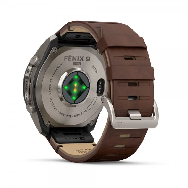 GARMIN FENIX 9 PRO INREACH 51MM TITANIUM С WALNUT КОЖЕНА КАИШКА 7