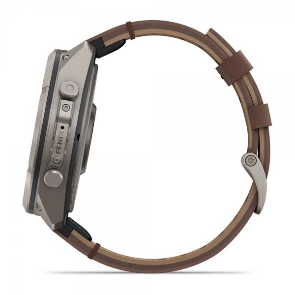 GARMIN FENIX 9 PRO INREACH 51MM TITANIUM С WALNUT КОЖЕНА КАИШКА 6