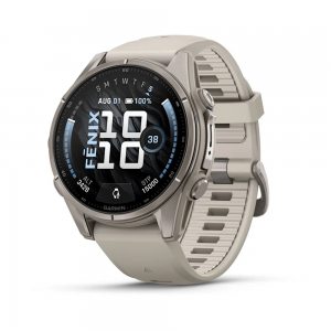 Garmin Fenix 9 43mm Titanium с Fog Grey силиконова каишка