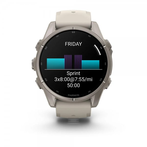 GARMIN FENIX 9 43MM TITANIUM С FOG GREY СИЛИКОНОВА КАИШКА 3