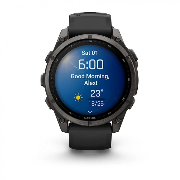 GARMIN FENIX 9 47MM CARBON GREY DLC TITANIUM С BLACK СИЛИКОНОВА КАИШКА 3