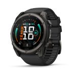 Garmin Fenix 9 51mm Carbon Grey DLC Titanium с Black силиконова каишка